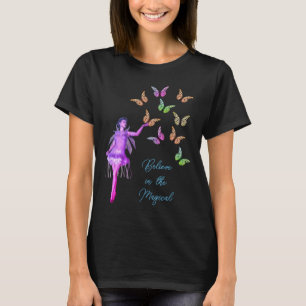 Believe Fairy Butterflies Inspirational T-Shirt