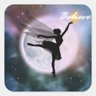 Believe fairy dance stickers