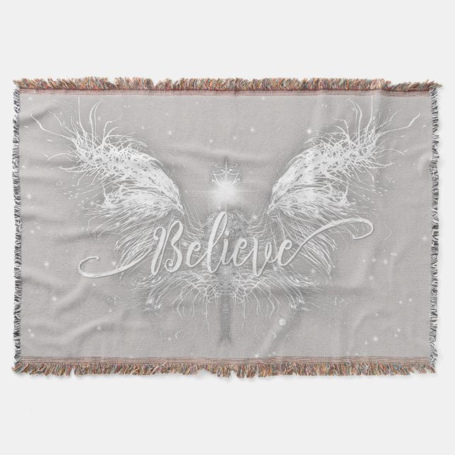 Believe Fairy Starlight Fantasy Throw Blanket (Front)