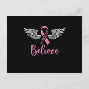 Believe Faith Breast Cancer Awareness Christian Postcard