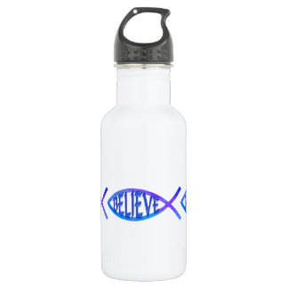 Believe Fish- Blue 532 Ml Water Bottle