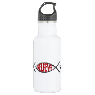 Believe Fish- Red 532 Ml Water Bottle