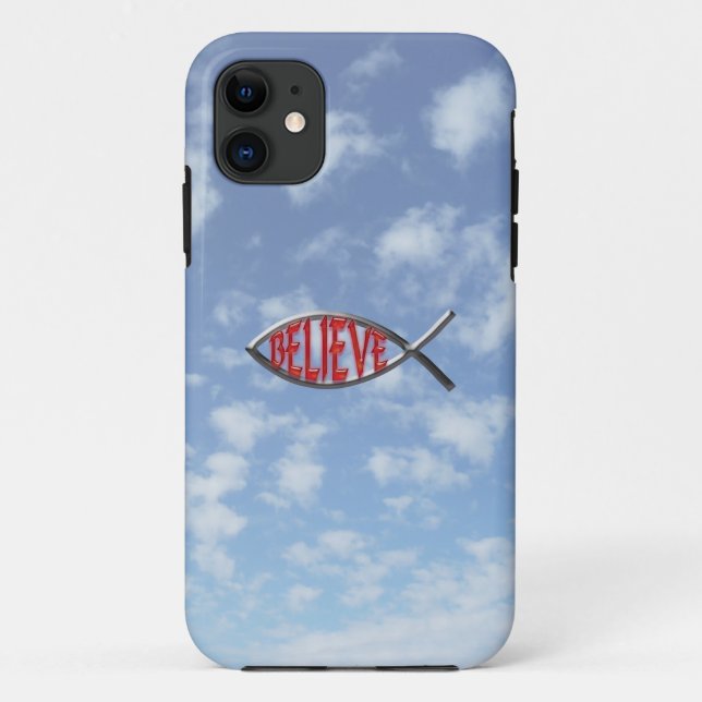 Believe Fish- Red Case-Mate iPhone Case (Back)
