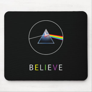 BELIEVE-Flying pig in prism Mouse Mat