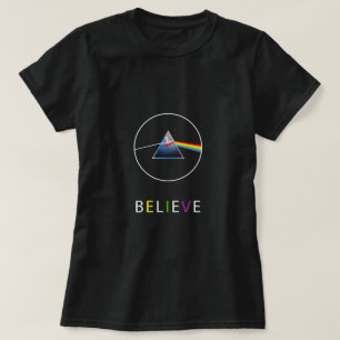 BELIEVE-Flying Pig in Prism T-Shirt