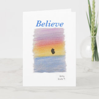 "Believe" Folded Greeting Card
