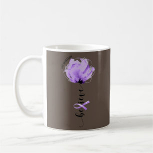 Believe GIST Awareness Purple Ribbon Flower Coffee Mug