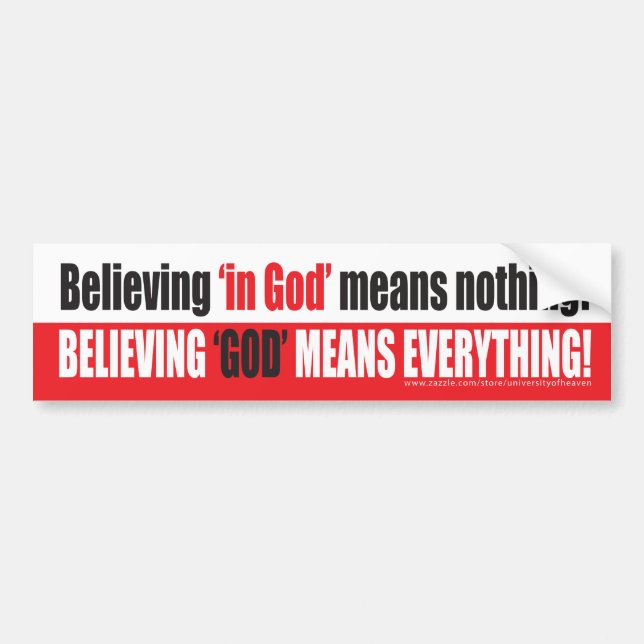 Believe God Bumper Sticker (Front)