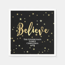 Believe Gold Stars Christmas