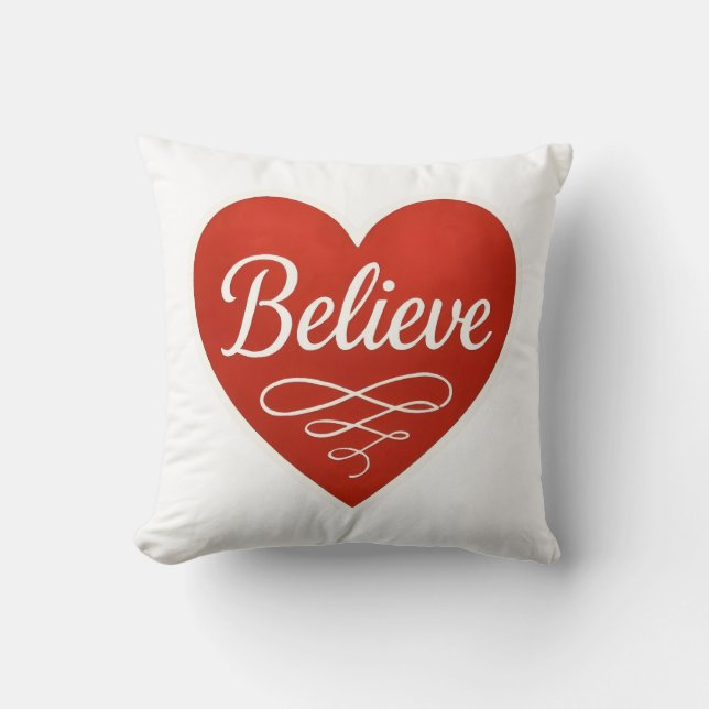 Believe Heart Cushion (Front)