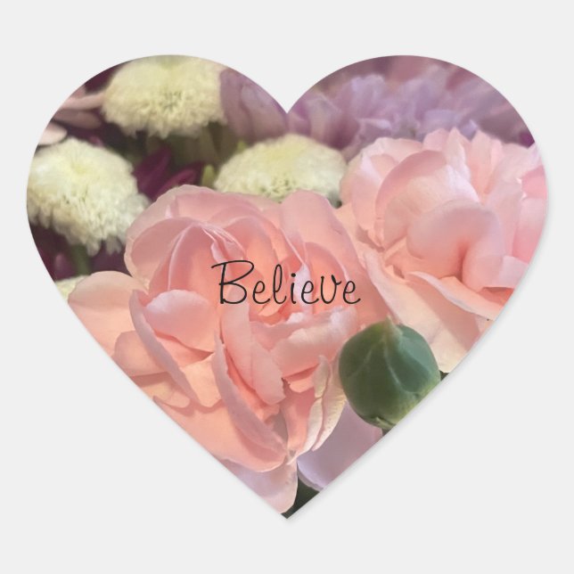Believe  heart sticker (Front)