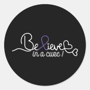 Believe Heimers Awareness Item For Women Classic Round Sticker