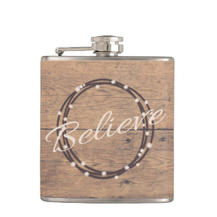 Believe Hip Flask