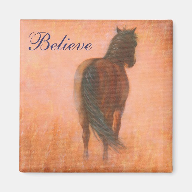 Believe horse magnet (Front)