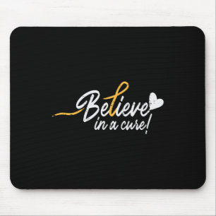 Believe In A Cure Childhood Cancer Ribbon Awarenes Mouse Mat
