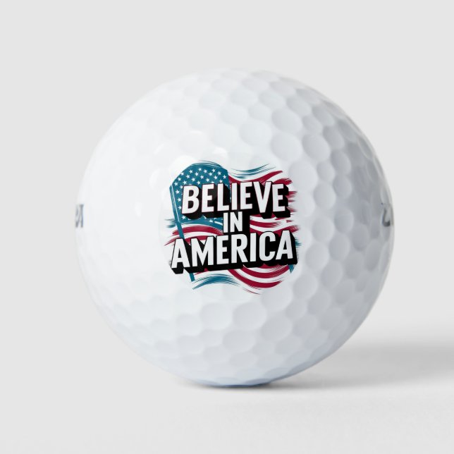 "Believe in America Patriotic Golf Ball" Golf Balls (Front)