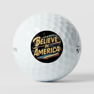 "Believe in America Patriotic Golf Balls" Golf Balls