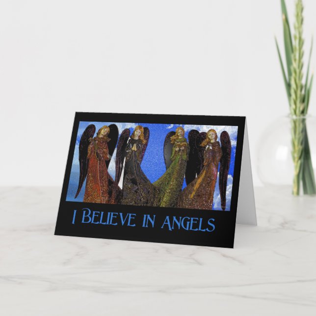Believe in Angels Greeting Card (Front)