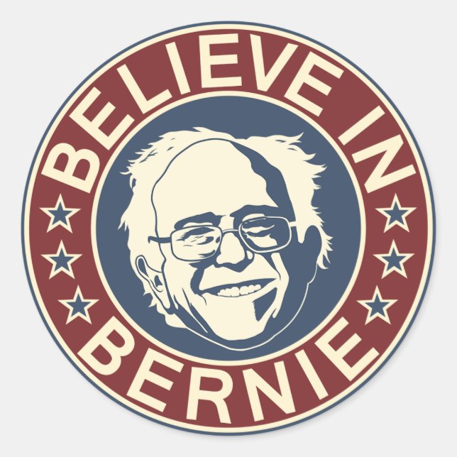 Believe in Bernie Sticker (V1) (Front)