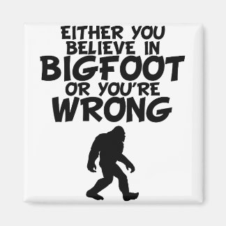 Believe In Bigfoot Or You're Wrong Magnet