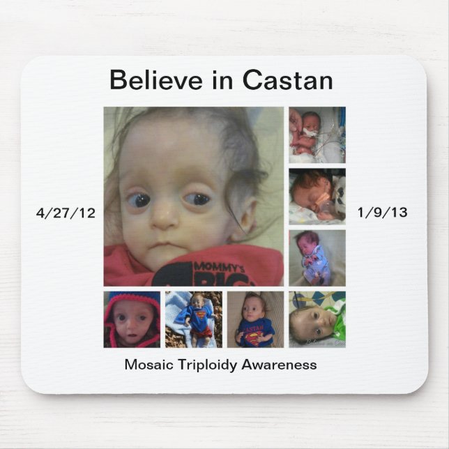 Believe in Castan mousepad Mosaic Triploidy Awaren (Front)