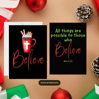 Believe in Christ Scripture Christmas Card