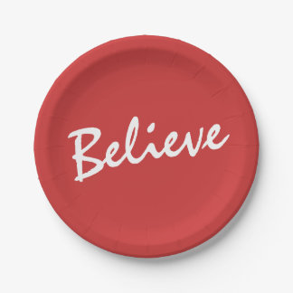 Believe in Christmas | Holiday Paper Plate