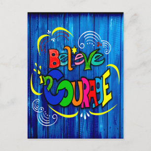 Believe in Courage Holiday Postcard