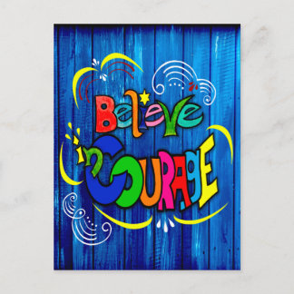 Believe in Courage Holiday Postcard