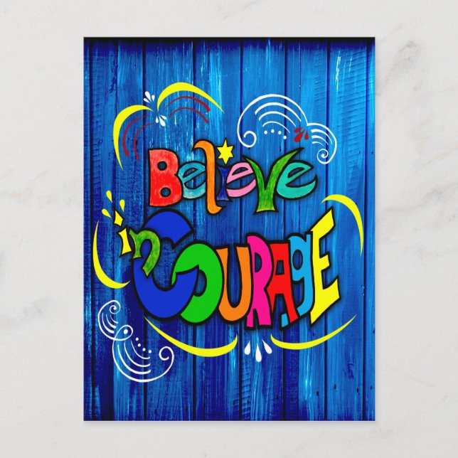 Believe in Courage Holiday Postcard (Front)