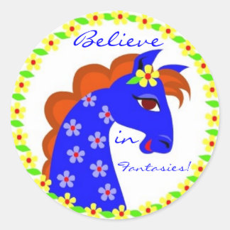 Believe in Fantasies! Classic Round Sticker