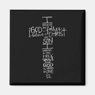 Believe In God The Father Easter Jesus Cross Chris Magnet