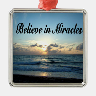 BELIEVE IN GOD'S MIRACLES METAL TREE DECORATION