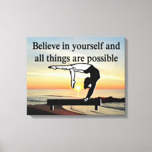 BELIEVE IN GYMNAST DREAMS CANVAS PRINT