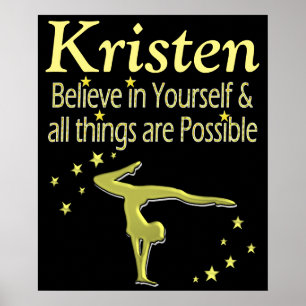 BELIEVE IN GYMNASTICS DREAMS PERSONALIZED POSTER