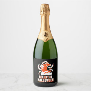 Believe In Halloween Sparkling Wine Label