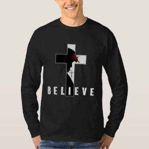 Believe in Jesus Christian Faith in God Crossbar A T-Shirt