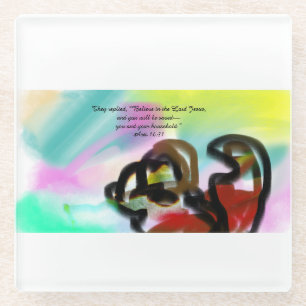 Believe in Jesus  Glass Coaster