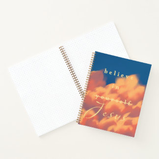 Believe In Jesus With Clouds Bullet Notebook