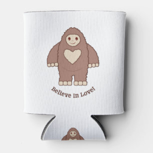 Believe In Love Bigfoot Can Cooler