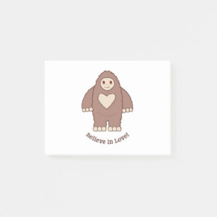 Believe In Love Bigfoot Post-it Notes