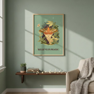 Believe In Magic Butterfly Poster