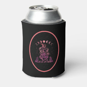 Believe In Magic Celestial Wiccan Art Can Cooler