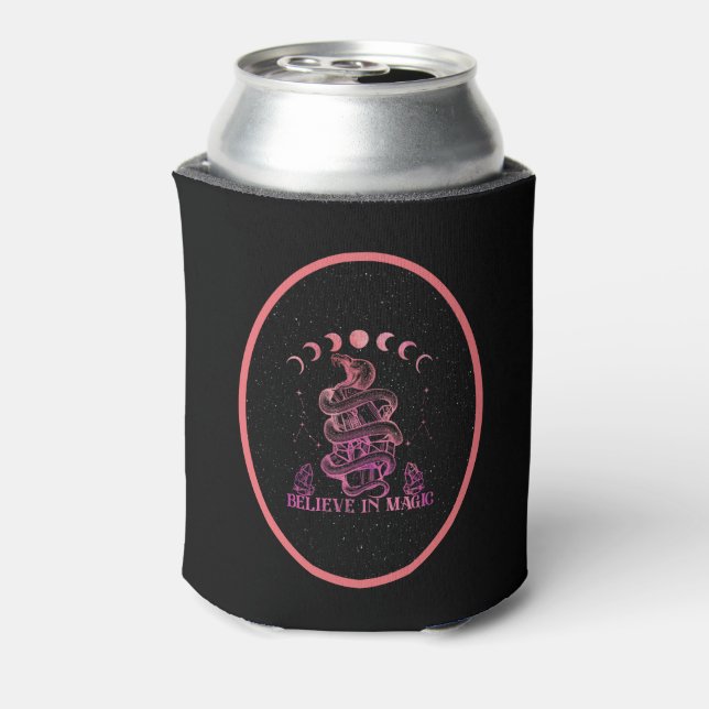 Believe In Magic Celestial Wiccan Art   Can Cooler (Can Back)