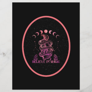 Believe In Magic Celestial Wiccan Scrapbook Paper