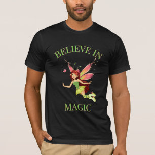 Believe In Magic Cute Fairy Butterfly Fantasy T-Shirt