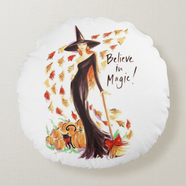 BELIEVE IN MAGIC ROUND CUSHION (Front)