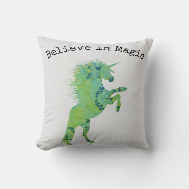 Believe in Magic Unicorn Cushion (Front)