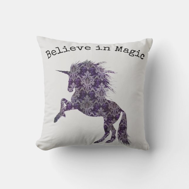 Believe in Magic Unicorn Cushion (Front)