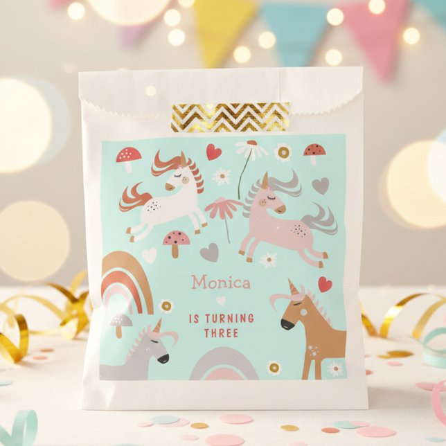 Believe in magic unicorn kids birthday favour bags (Creator Uploaded)